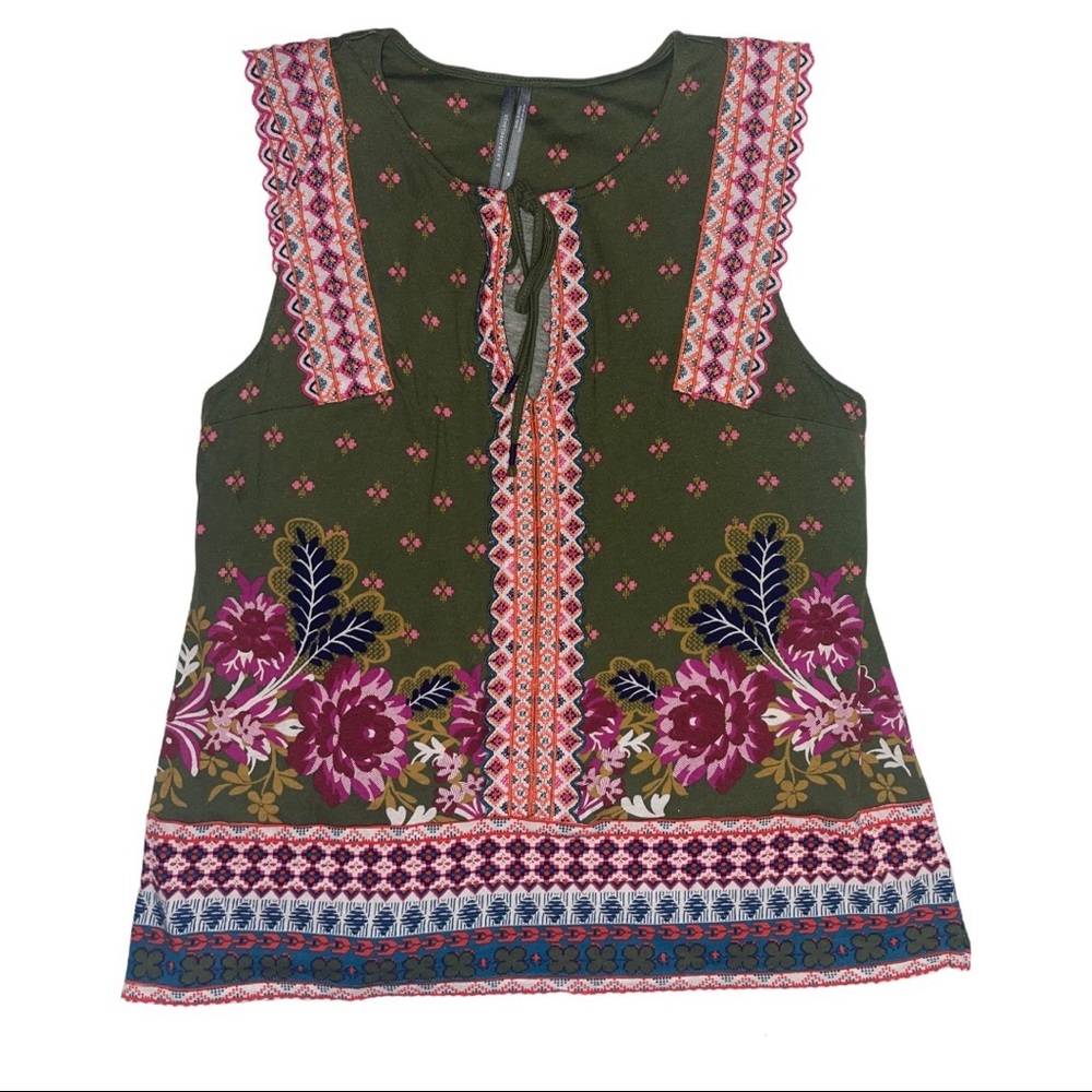 Anthropologie Sigrid Embroidered Tank